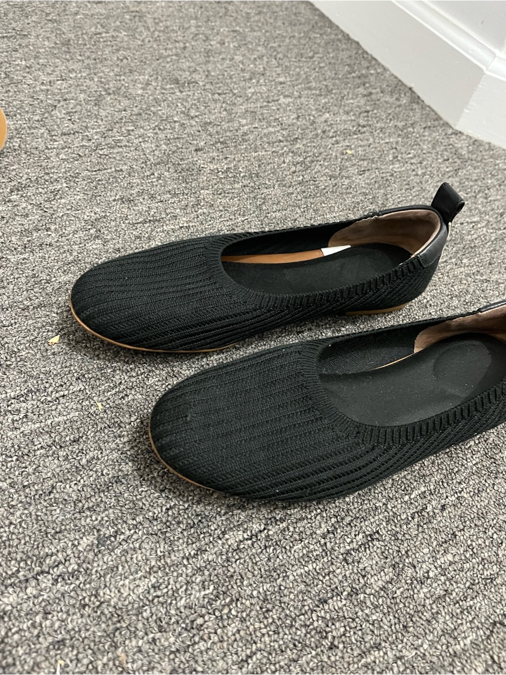 Everlane Black Knit Ballet Flats